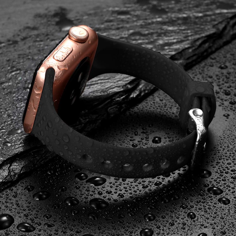 Laffav Compatible with Apple Watch Bands for Women 40mm 38mm 41mm 44mm 42mm 45mm 46mm 49mm, Soft Silicone Narrow Slim Thin Sport Replacement Strap for iWatch Bands Series 11 10 9 8 7 6 5 4 3 SE3/2/1 - Image 3
